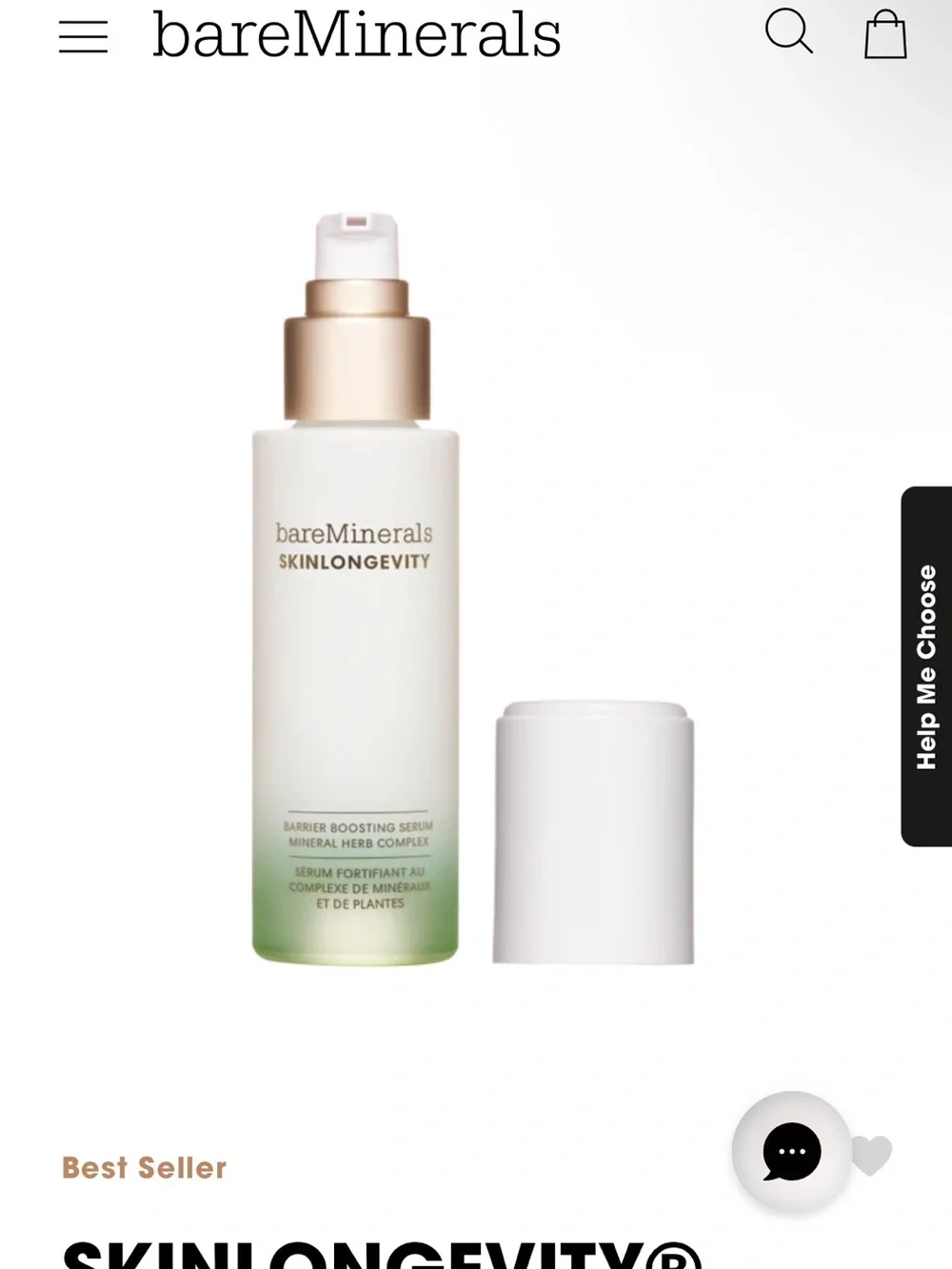 bareMinerals Skinlongevity Barrier Boosting Serum - 50ml, 1.7oz NEW